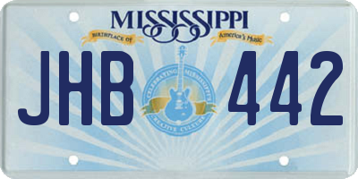 MS license plate JHB442