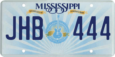MS license plate JHB444