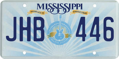 MS license plate JHB446
