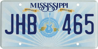 MS license plate JHB465