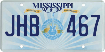 MS license plate JHB467