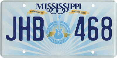 MS license plate JHB468
