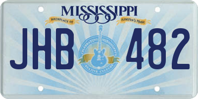 MS license plate JHB482