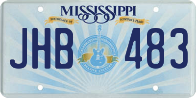 MS license plate JHB483