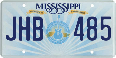 MS license plate JHB485