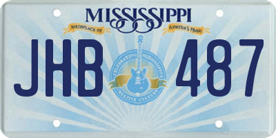 MS license plate JHB487