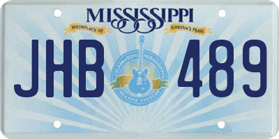 MS license plate JHB489
