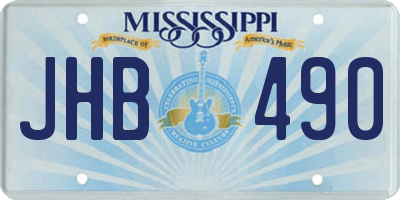 MS license plate JHB490