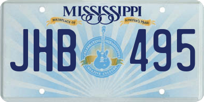 MS license plate JHB495