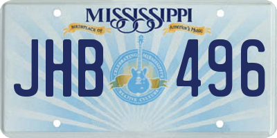 MS license plate JHB496