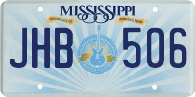 MS license plate JHB506