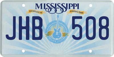 MS license plate JHB508