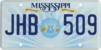 MS license plate JHB509