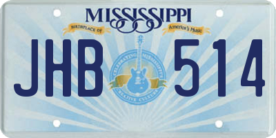 MS license plate JHB514