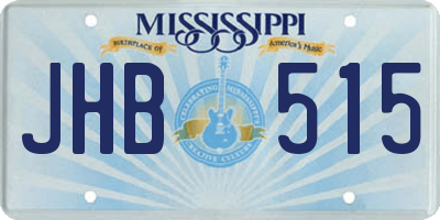 MS license plate JHB515