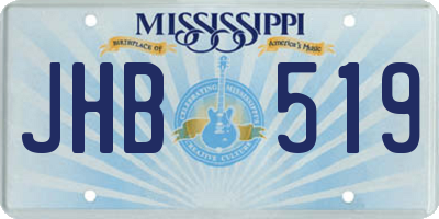 MS license plate JHB519
