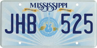 MS license plate JHB525