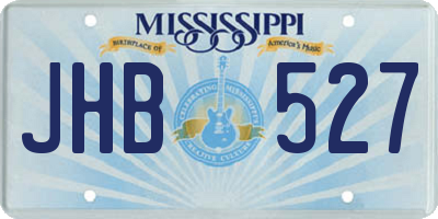 MS license plate JHB527