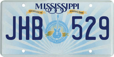 MS license plate JHB529