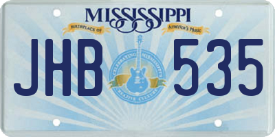 MS license plate JHB535