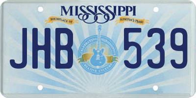 MS license plate JHB539