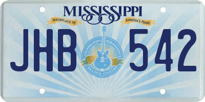 MS license plate JHB542
