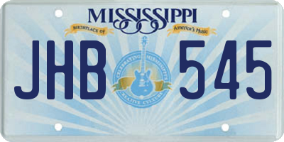 MS license plate JHB545
