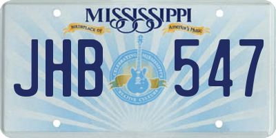 MS license plate JHB547