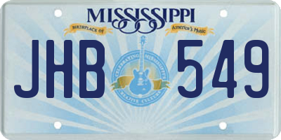 MS license plate JHB549