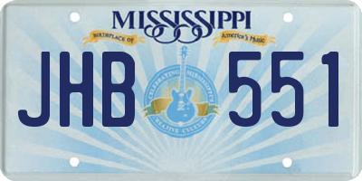 MS license plate JHB551