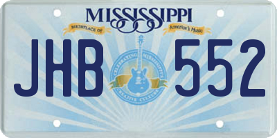 MS license plate JHB552