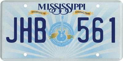 MS license plate JHB561