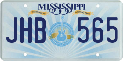 MS license plate JHB565