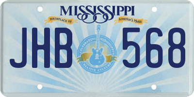 MS license plate JHB568