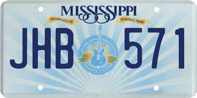 MS license plate JHB571