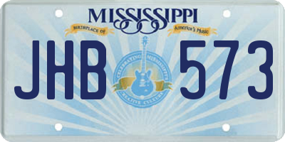 MS license plate JHB573