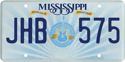 MS license plate JHB575