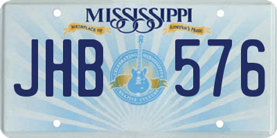 MS license plate JHB576