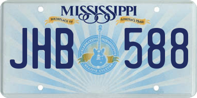 MS license plate JHB588