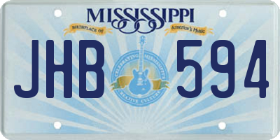 MS license plate JHB594