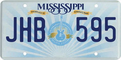 MS license plate JHB595