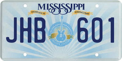 MS license plate JHB601