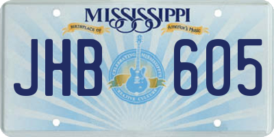 MS license plate JHB605