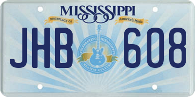 MS license plate JHB608