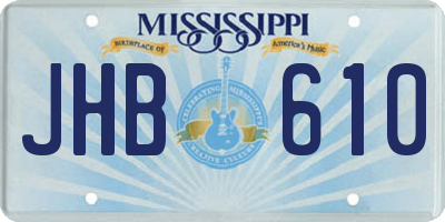 MS license plate JHB610