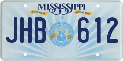 MS license plate JHB612