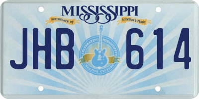 MS license plate JHB614