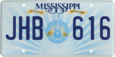 MS license plate JHB616