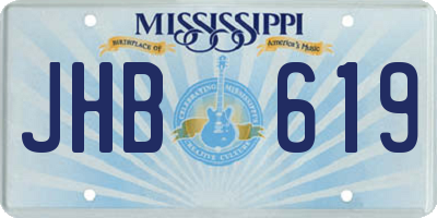 MS license plate JHB619