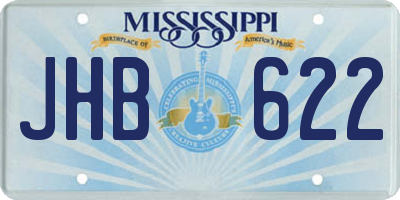 MS license plate JHB622